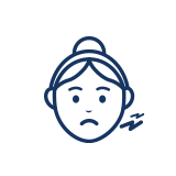 불편한 턱 일러스트